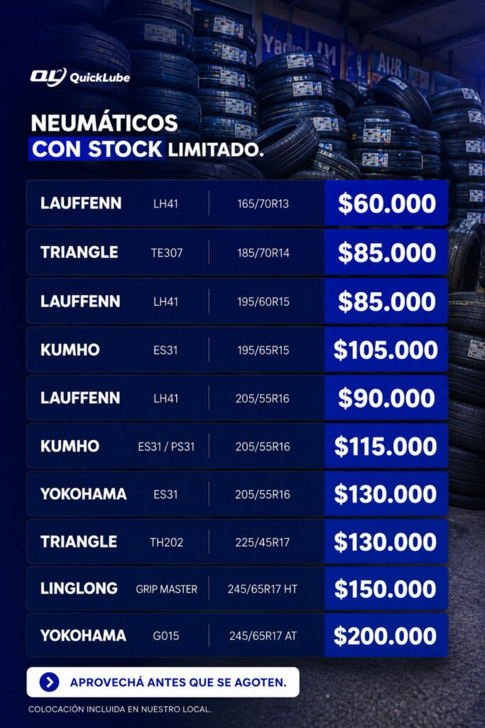 precio de neumaticos en mendoza
